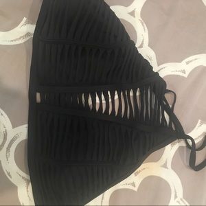 Black bathing suit top